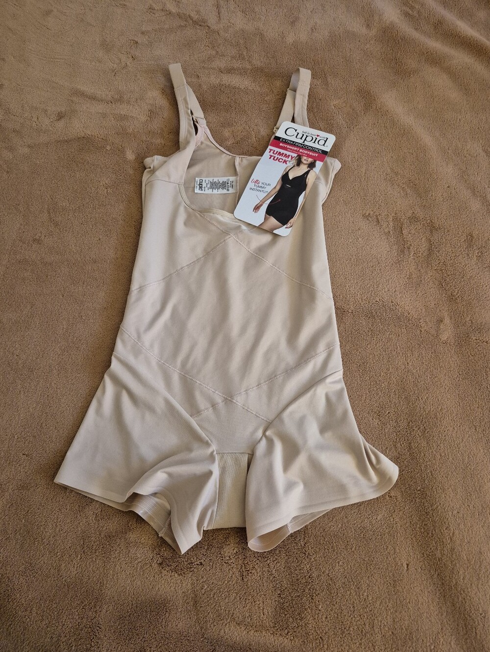 NWT Cupid Shapeweat Tummy Tuck Boyshort Bodysuit Beige Assorted Sizes